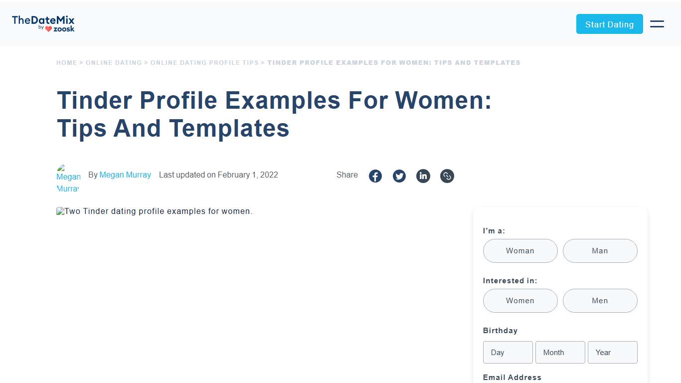 Tinder Profile Examples for Women: Tips & Templates